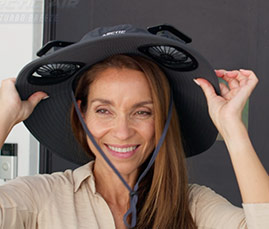 Woman wearing Arctic Air® Turbo Breeze Hat