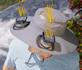 Arctic Air® Turbo Breeze Hat showing how heat exits the hat